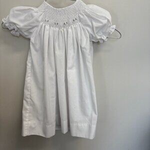 Petit Ami Hand Embroidered White Dress Size 6 months